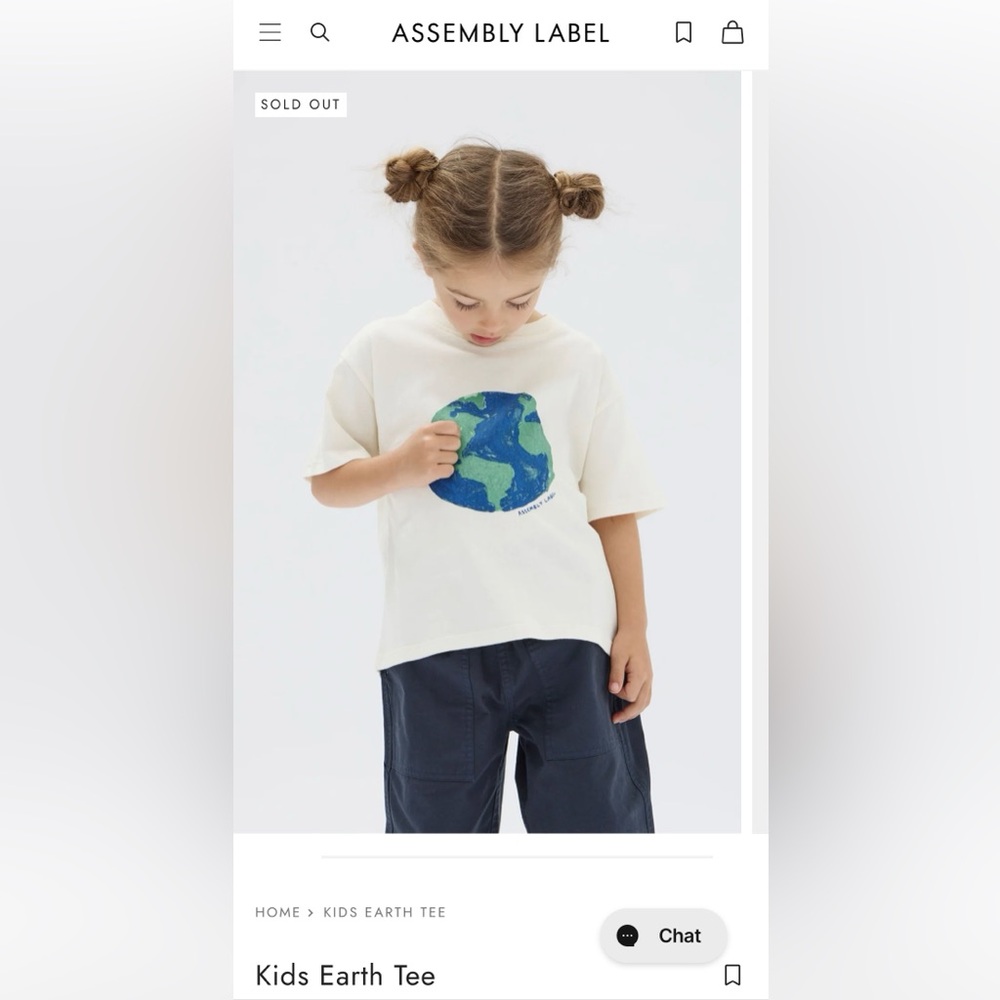 Assembly Label Earth Tee, 5 years